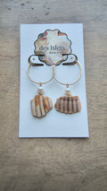 Gold Hoop Shell Earrings