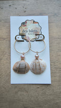 Gold Hoop Shell Earrings