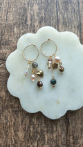 Charm Dangle Hoop Earrings