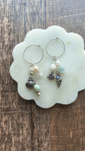 Charm Dangle Hoop Earrings
